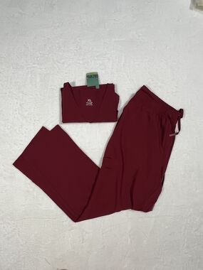 Women's Burgundy Pantsuit Set - Unbranded